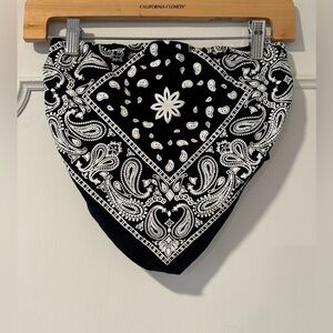 Design by Olivia Black Bandana Tank Top Size Small